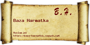 Baza Harmatka névjegykártya